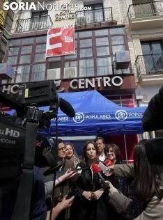 Una imagen de Andrea Levy este miércoles en Soria. /SN