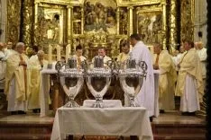 Una imagen de la celebración eucarística este miércoles. /DOS