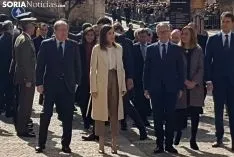 La Reina, este jueves en la localidad burgalesa de Lerma. /SN