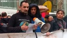 Federico Pozurama (izda.), protavoz de Jusapol, este jueves. /SN