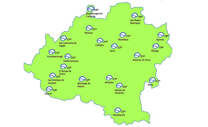 Previsión a las 15:00 horas. /eltiempo.es
