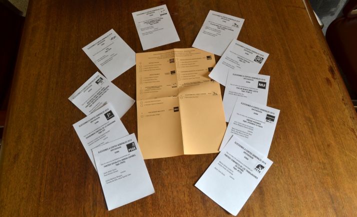 Papeletas electorales con las candidaturas presentadas en la provincia de Soria al Congreso y al Senado. /SN