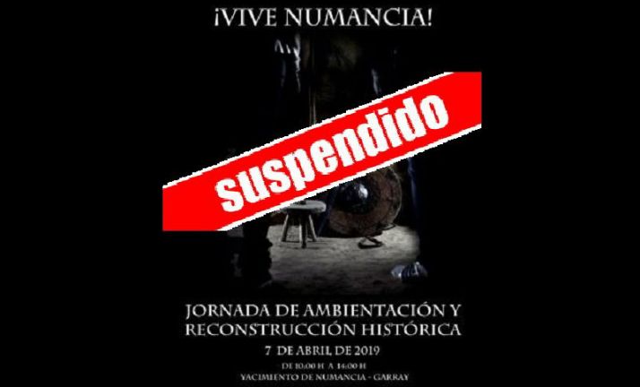 Suspendida la jornada de ambientación numantina del domingo