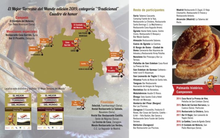 Una imagen del díptico con los establecimientos integrantes. /CCISS