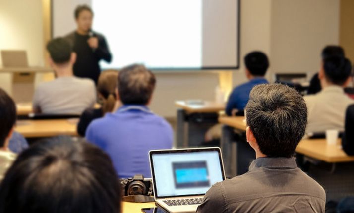 Una clase de docencia universitaria. 