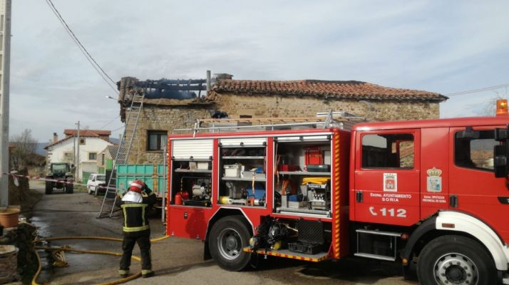Los bomberos sorianos actuaron en Villabuena y Gallinero. Ayuntamiento de Soria