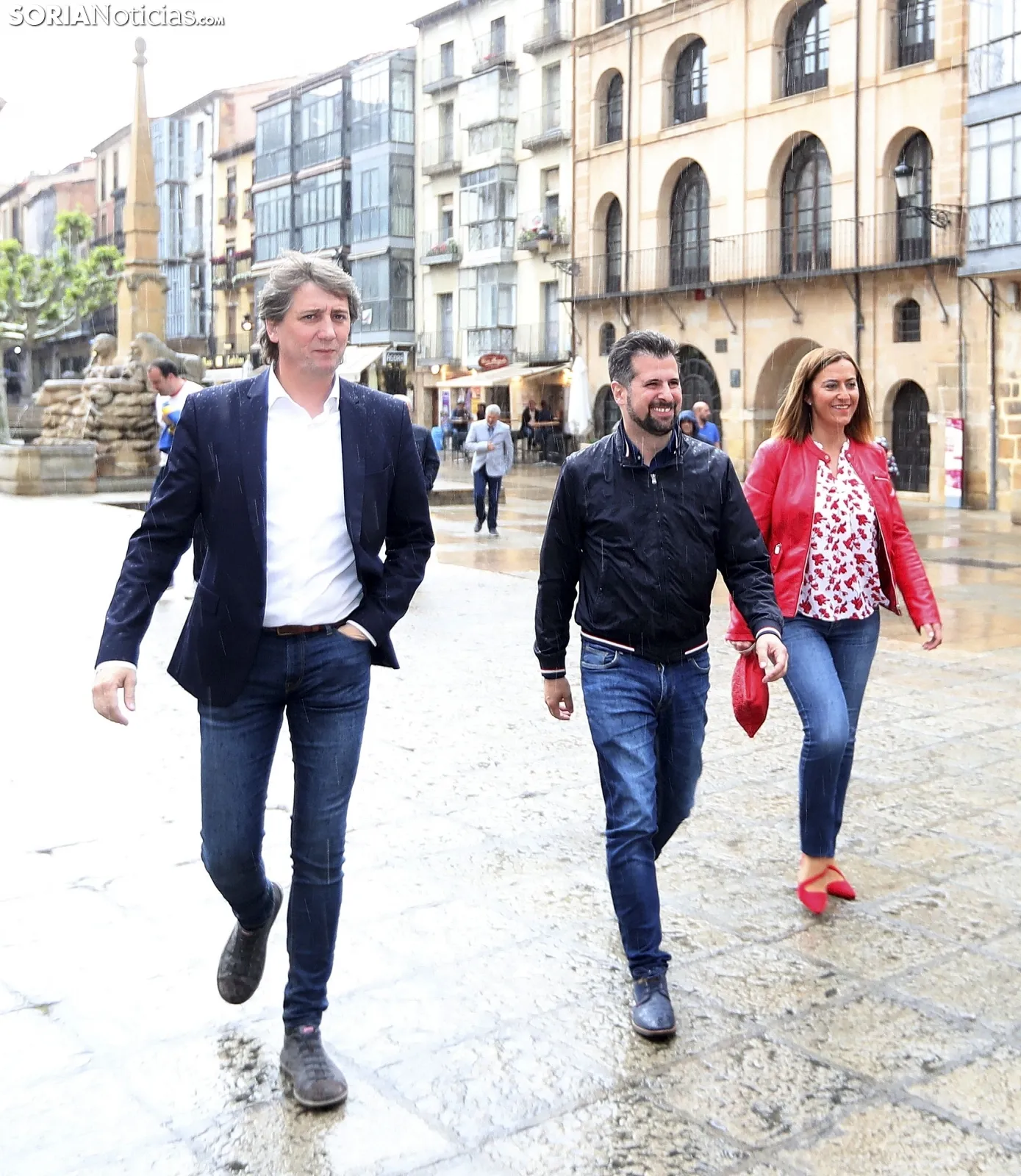 Una imagen de la visita de Luis Tudanca a Soria este jueves. /SN