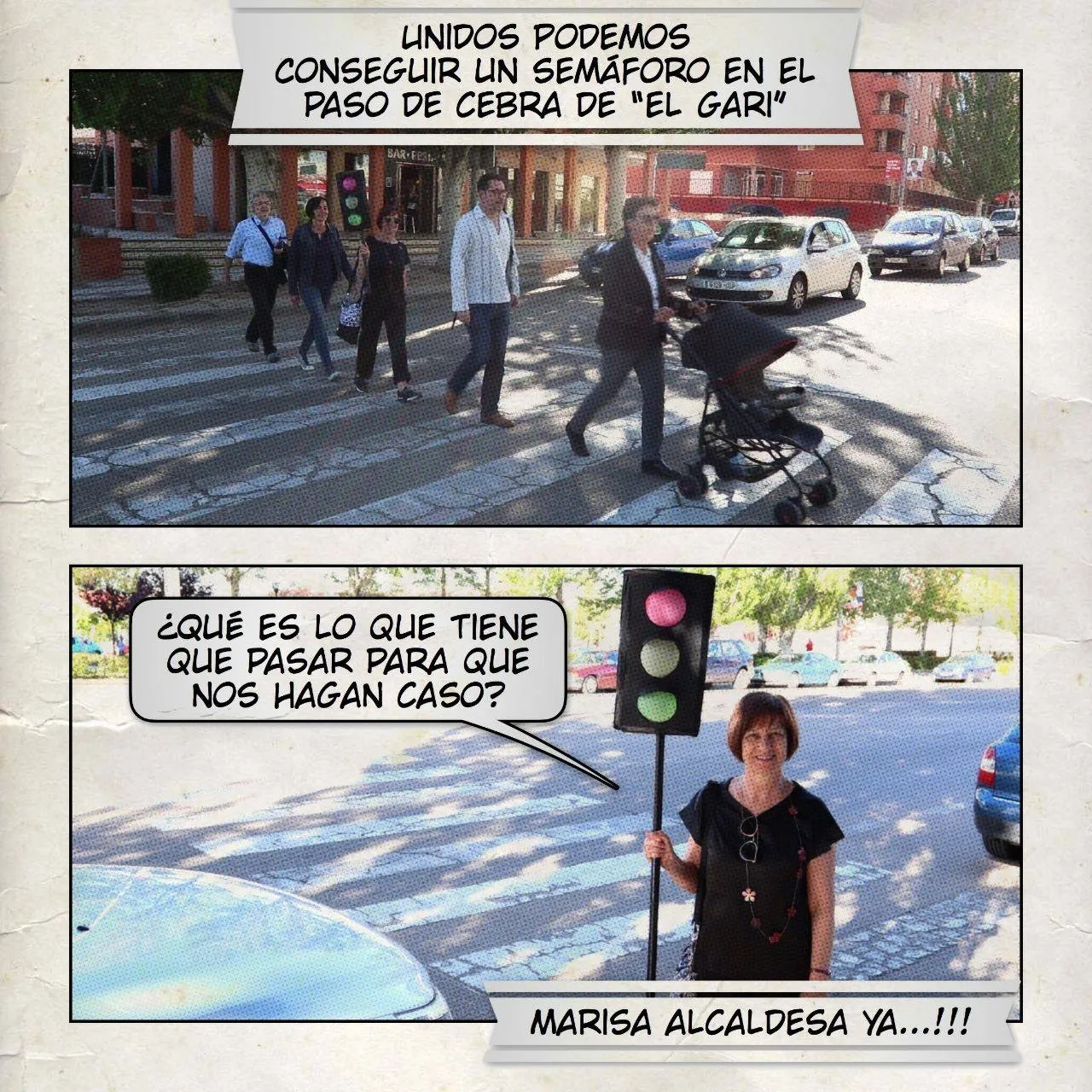 El cómic sobre la necesidad de un semáforo en la avenida de Valladolid.  