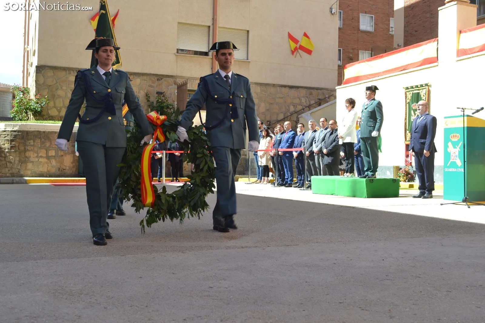 Una de las imágenes de este miércoles en la Comandancia de Soria. /SN