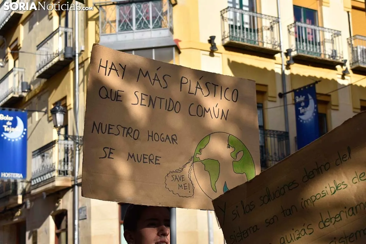 Manifestación de Juventud Soriana por el Clima.