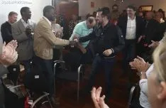 Una imagen de la visita de Luis Tudanca a Soria este jueves. /SN