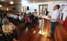 Una imagen de la visita de Luis Tudanca a Soria este jueves. /SN