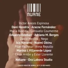 El cartel con los artistas intervinientes