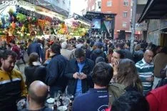 Una imagen del ambiente esta tarde de lunes en el Calaverón. /SN