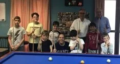 Participantes en la escuela de billar del Casino. /CAN