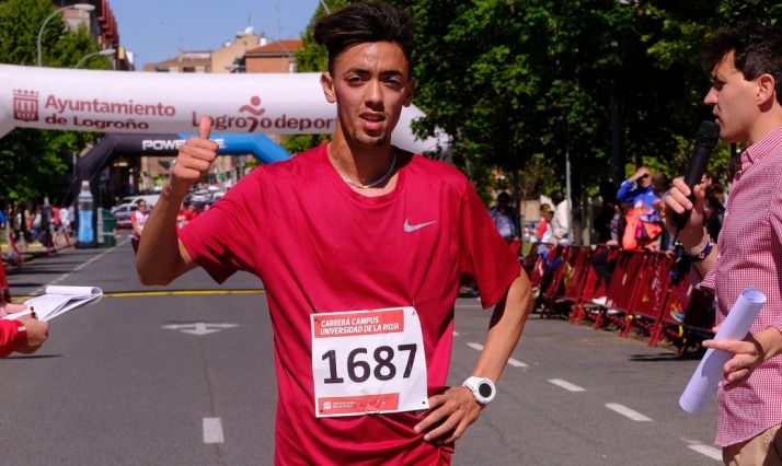 El atleta afincado en Soria Ossama Ifraj Akkaoui gana la 10k de la Carrera Campus 2019 en Universidad de La Ri