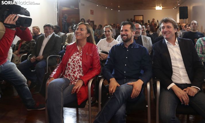 Una imagen de la visita de Luis Tudanca a Soria este jueves. /SN