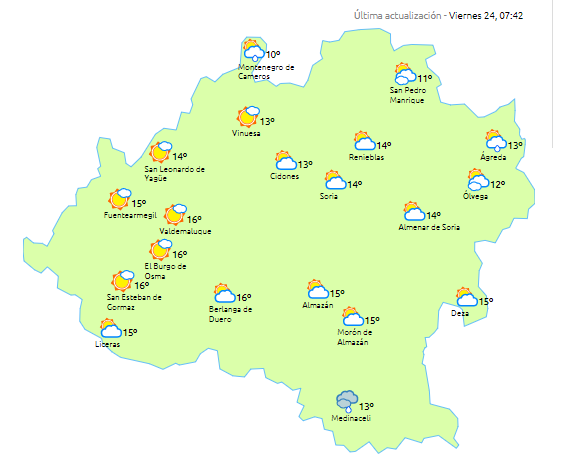 Lluvias matinales que dejarán una tarde más despejada
