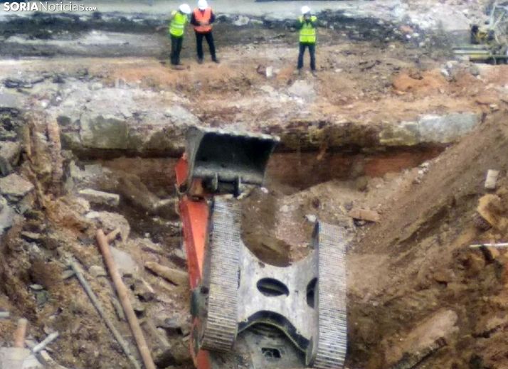 La excavadora siniestrada. /SN