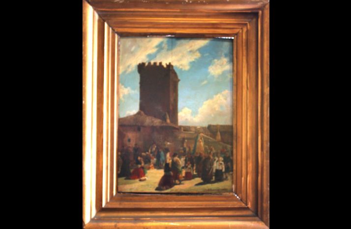 El lienzo que será restaurado. /Jta.