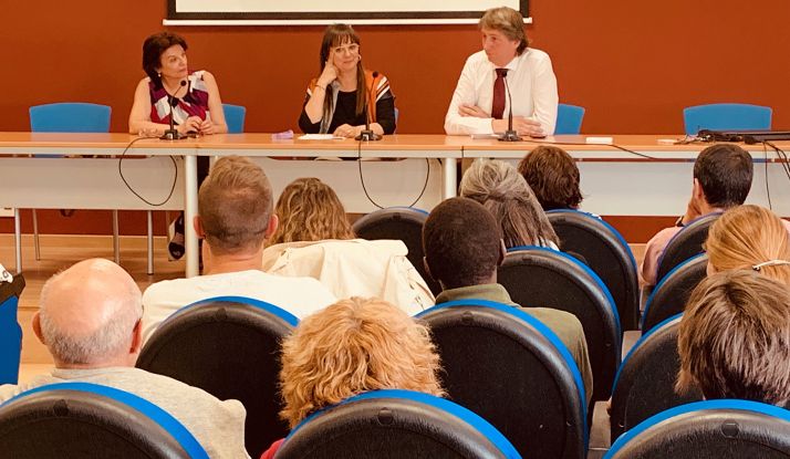 Una imagen del acto electoral del PSOE en la capital este lunes.  