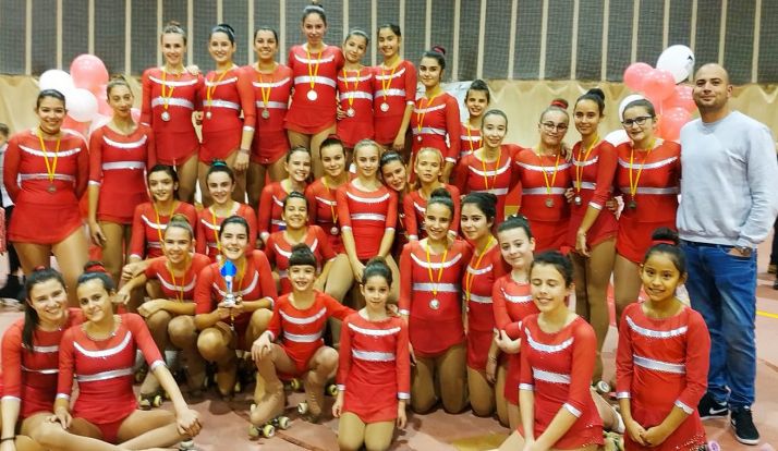 Integrantes del club Patín Soria. 