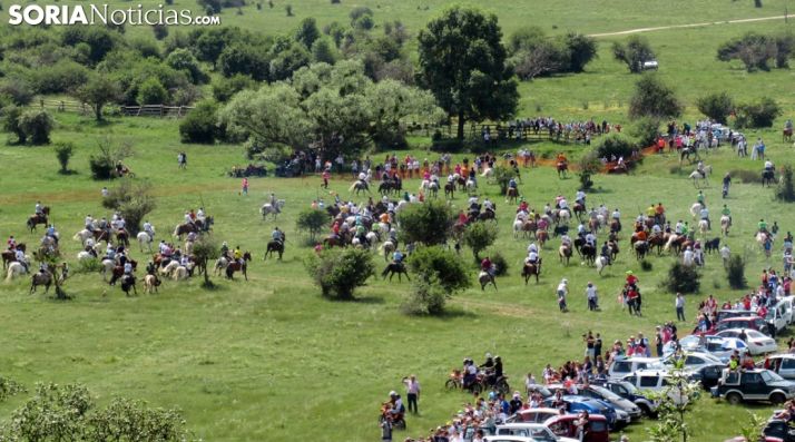 Imagen aérea de una edición de La Saca. /SN