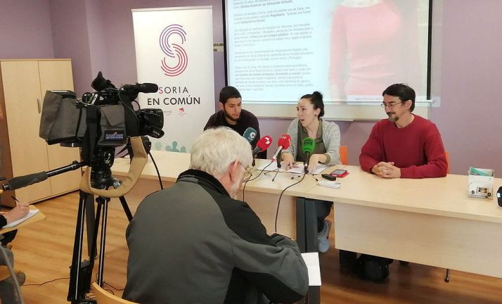 Rueda de prensa este jueves de Soria en Común. /SeC