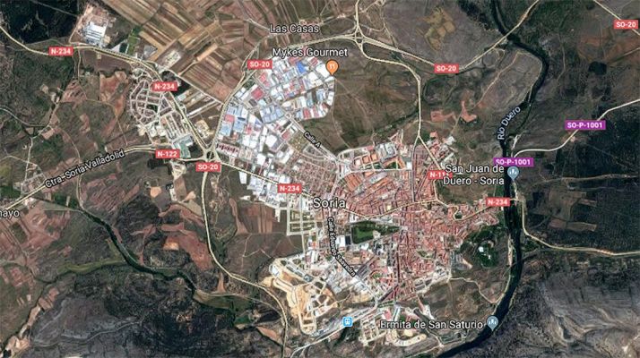 Vista satelital de la capital, según Google Maps. 