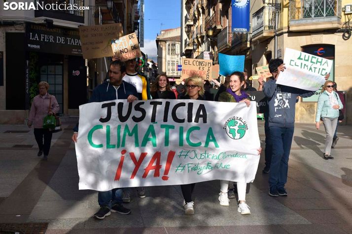 Manifestación de Juventud Soriana por el Clima.