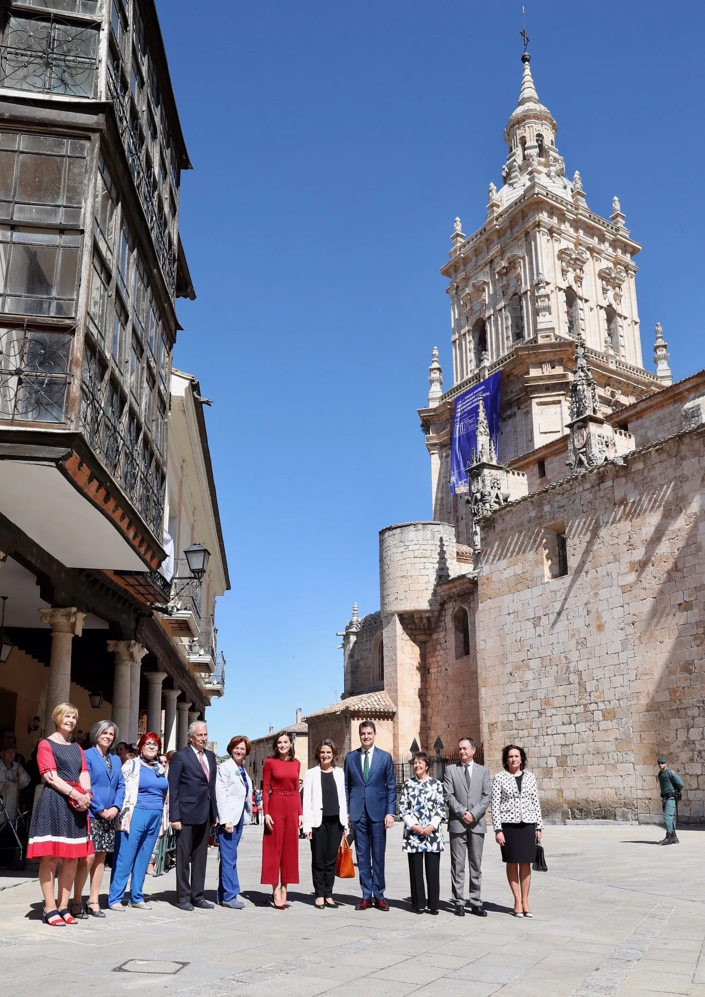 Una imagen de la visita de Doña Letizia a El Burgo. 