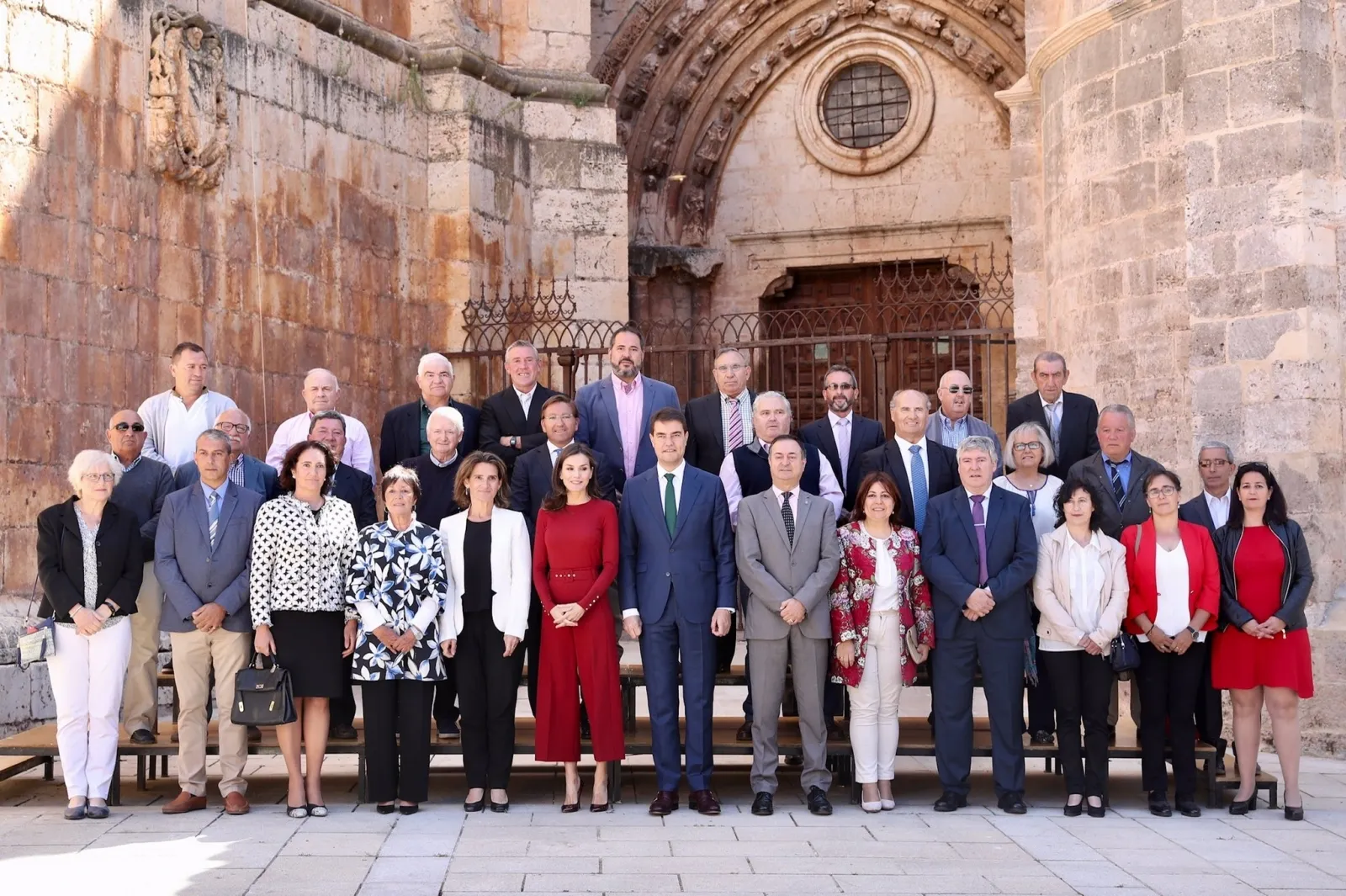 Una imagen de la visita de Doña Letizia a El Burgo. 