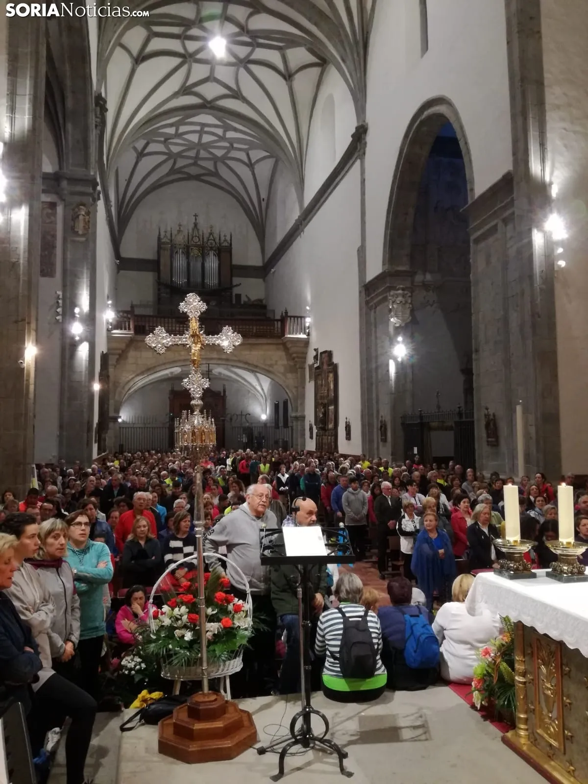 Imagen del santuario esta mañana a las siete, en la Misa de Peregrinos. /SN