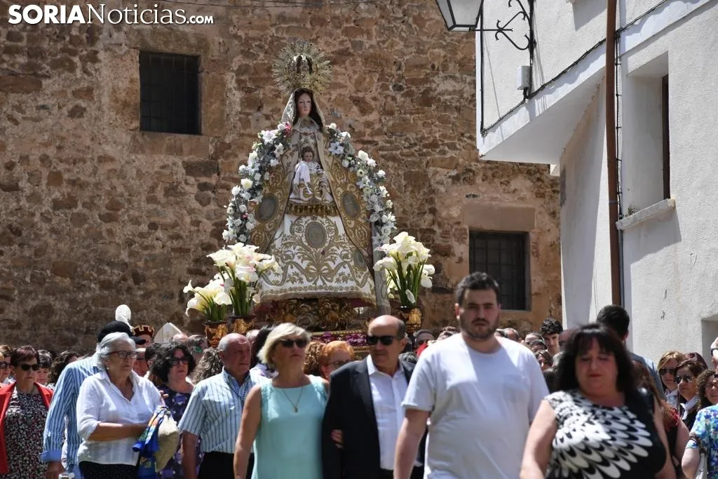 Una imagen de la solemnidad mariana en Ágreda este sábado. /Nacho Grijalbo