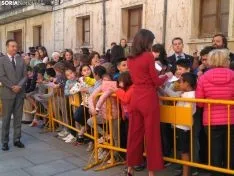 Doña Letizia este miércoles en El Burgo. /SN