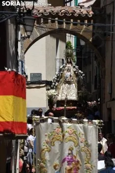 Una imagen de la solemnidad mariana en Ágreda este sábado. /Nacho Grijalbo
