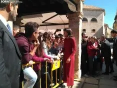Doña Letizia este miércoles en El Burgo. /SN