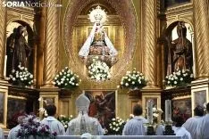 Una imagen de la solemnidad mariana en Ágreda este sábado. /Nacho Grijalbo