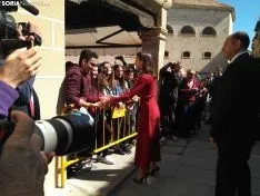 Doña Letizia este miércoles en El Burgo. /SN