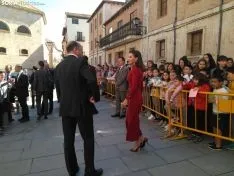 Doña Letizia este miércoles en El Burgo. /SN