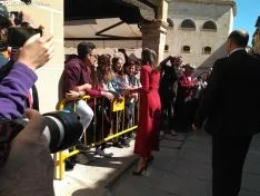 Doña Letizia este miércoles en El Burgo. /SN