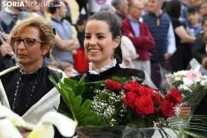 Una imagen de la ofrenda floral a la Virgen de los Milagros. /I. Grijalbo