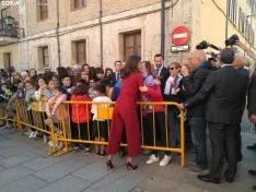 Doña Letizia este miércoles en El Burgo. /SN