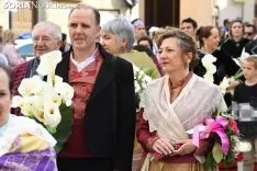 Una imagen de la ofrenda floral a la Virgen de los Milagros. /I. Grijalbo