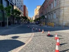Obras en la zona de Mariano Granados.