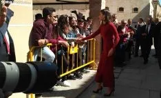 Doña Letizia este miércoles en El Burgo. /SN