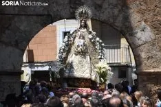 Una imagen de la solemnidad mariana en Ágreda este sábado. /Nacho Grijalbo