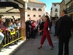 Doña Letizia este miércoles en El Burgo. /SN