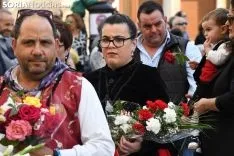 Una imagen de la ofrenda floral a la Virgen de los Milagros. /I. Grijalbo