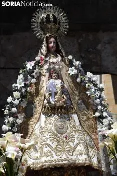 Una imagen de la solemnidad mariana en Ágreda este sábado. /Nacho Grijalbo